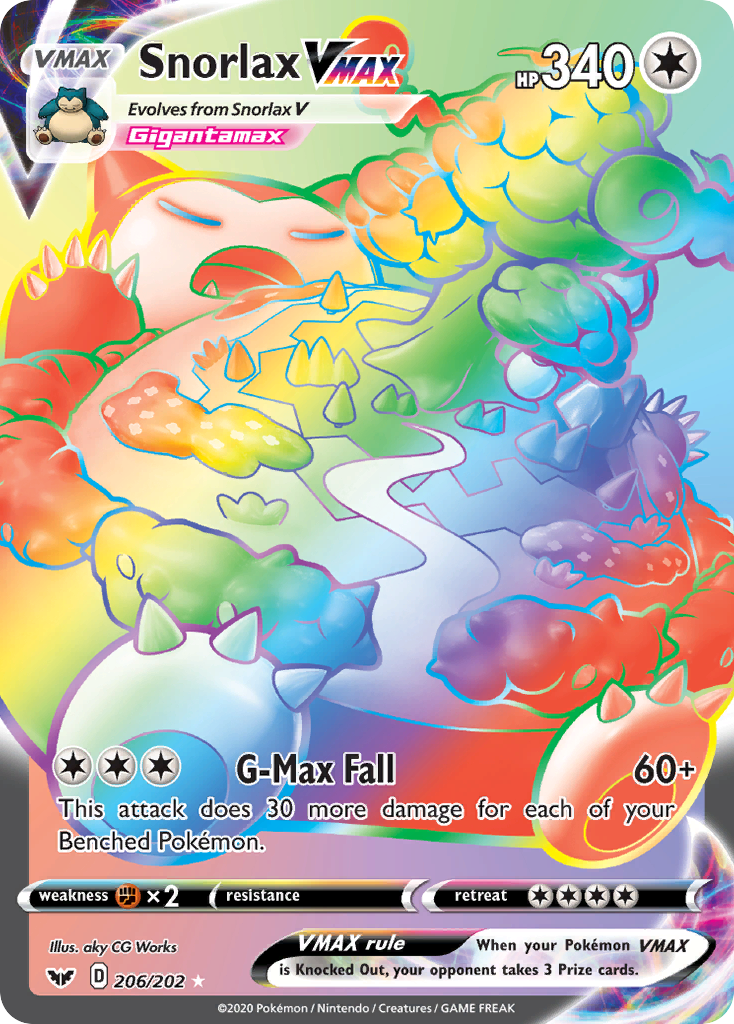 Snorlax VMAX (206/202) [Sword & Shield: Base Set] | Mega City Incorporated