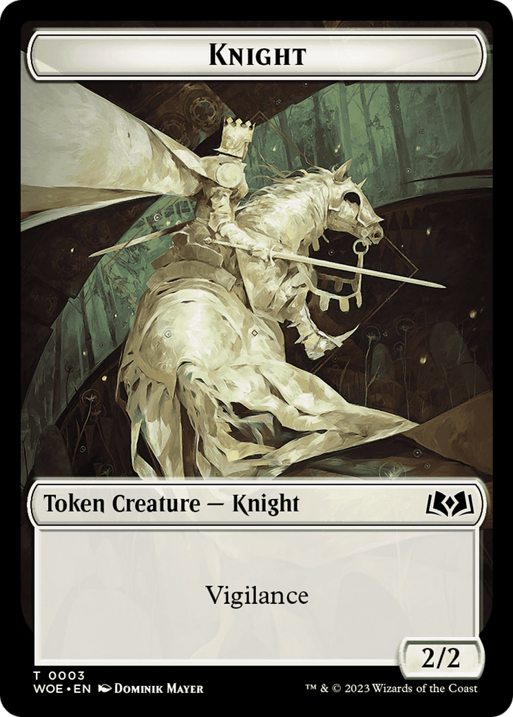 Knight // Food (0012) Double-Sided Token [Wilds of Eldraine Tokens] | Mega City Incorporated