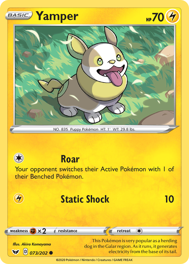 Yamper (073/202) [Sword & Shield: Base Set] | Mega City Incorporated