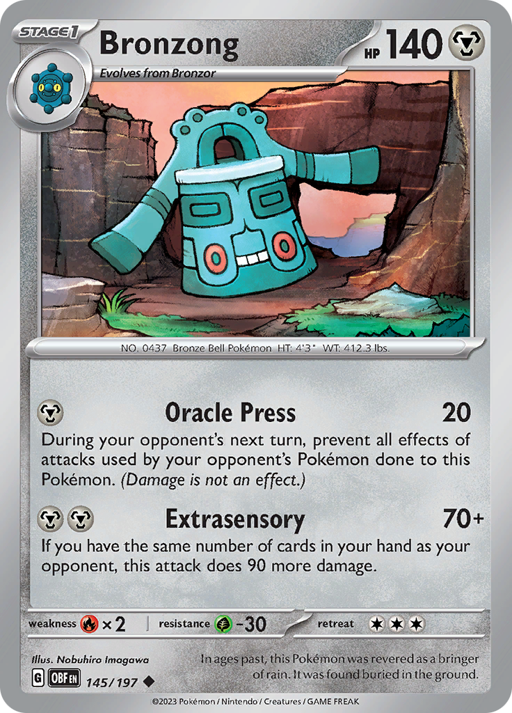 Bronzong (145/197) [Scarlet & Violet: Obsidian Flames] | Mega City Incorporated