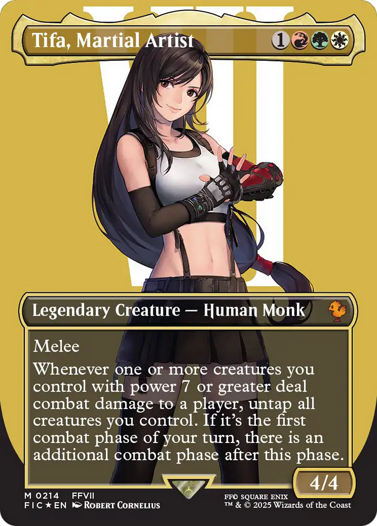 Tifa, Martial Artist (Borderless) (Surge Foil) [FINAL FANTASY Commander] | Mega City Incorporated