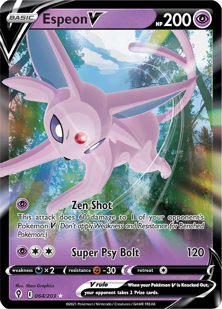 Espeon V (064/203) [Sword & Shield: Evolving Skies] | Mega City Incorporated