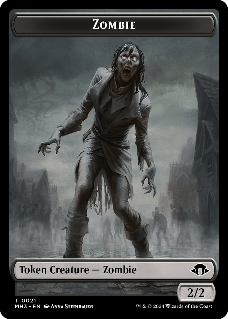 Elephant // Zombie Double-Sided Token [Modern Horizons 3 Commander Tokens] | Mega City Incorporated