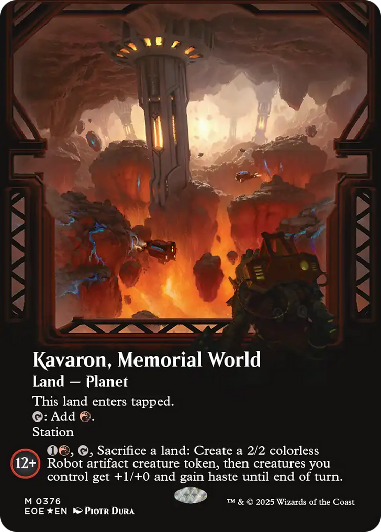 Kavaron, Memorial world (Borderless) (Galaxy Foil) [Edge of Eternities] | Mega City Incorporated