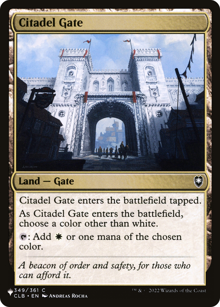 Citadel Gate [The List] | Mega City Incorporated