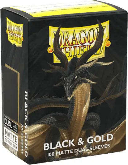 Dragon Shield Sleeves Matte Dual Black & Gold | Mega City Incorporated
