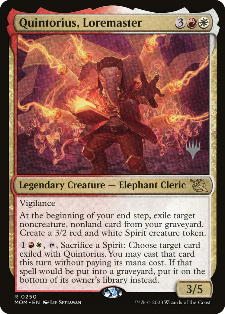 Quintorius, Loremaster (Promo Pack) [March of the Machine Promos] | Mega City Incorporated