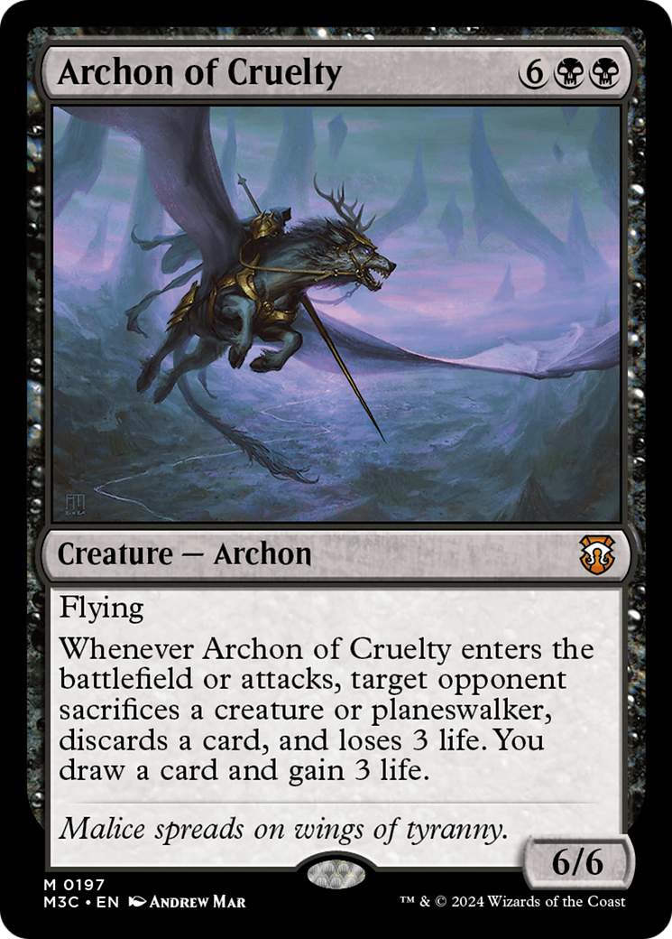 Archon of Cruelty (Ripple Foil) [Modern Horizons 3 Commander] | Mega City Incorporated