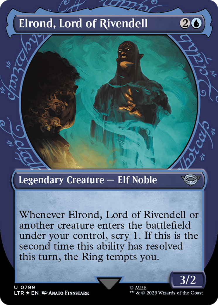 Elrond, Lord of Rivendell (Showcase) (Surge Foil) [The Lord of the Rings: Tales of Middle-Earth] | Mega City Incorporated