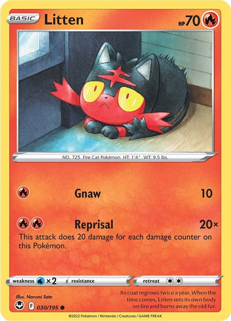 Litten (030/195) [Sword & Shield: Silver Tempest] | Mega City Incorporated