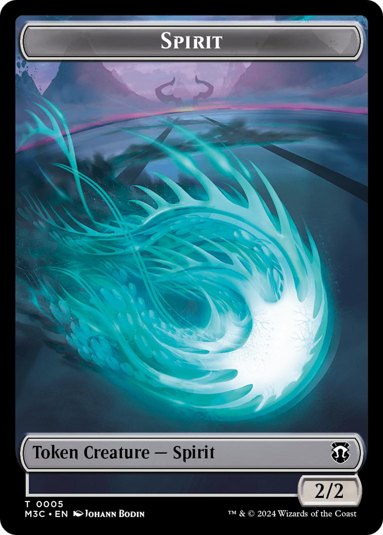 Eldrazi (Ripple Foil) // Spirit Double-Sided Token [Modern Horizons 3 Commander Tokens] | Mega City Incorporated