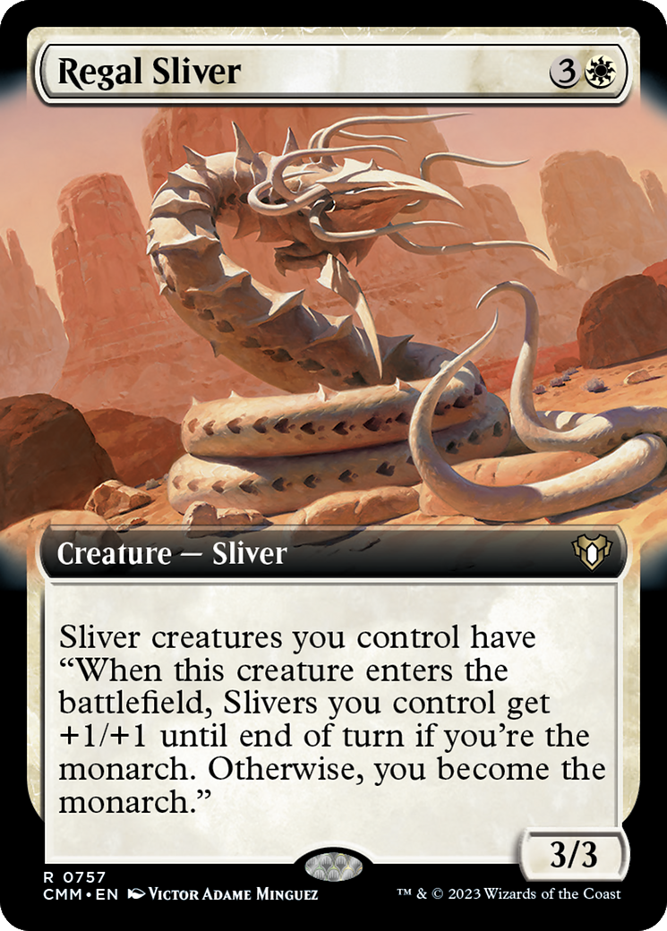 Regal Sliver (Extended Art) [Commander Masters] | Mega City Incorporated