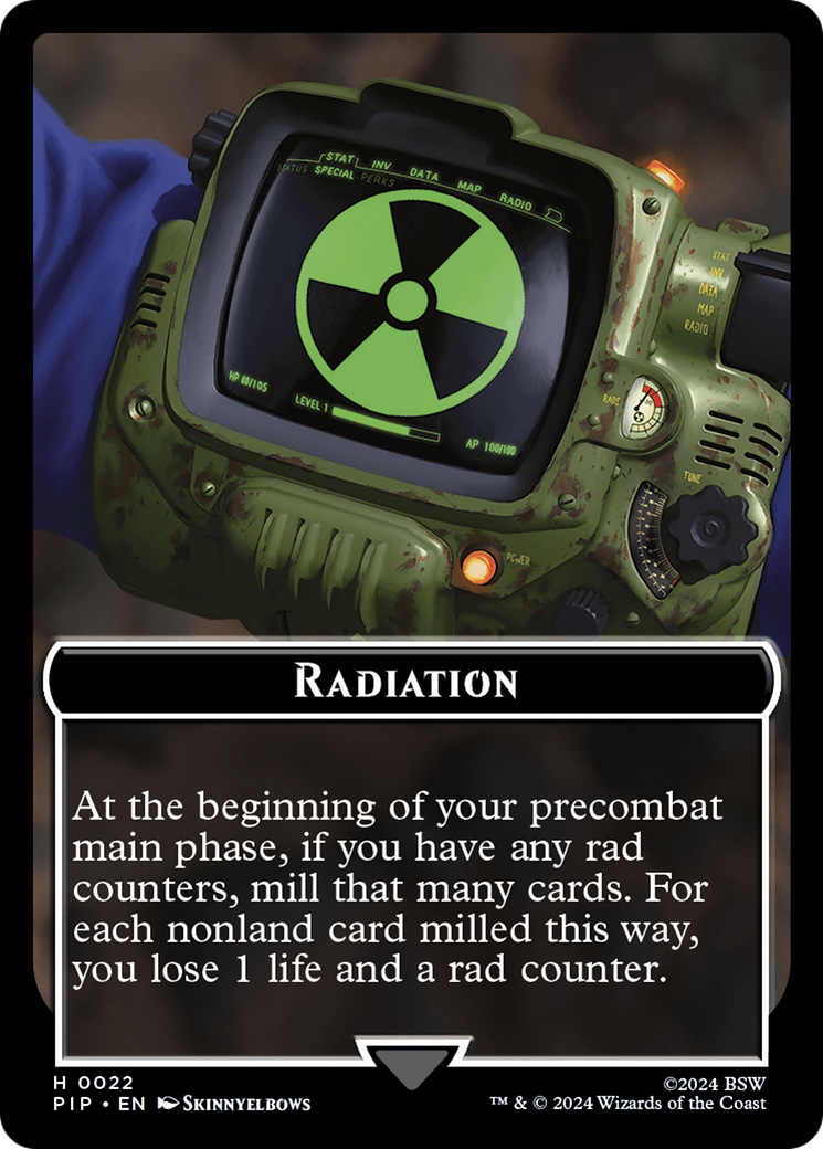 Radiation // Warrior Double-Sided Token [Fallout Tokens] | Mega City Incorporated