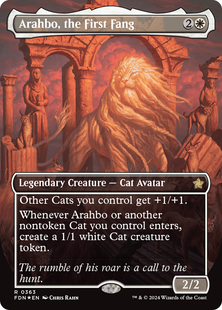 Arahbo, the First Fang (Borderless) (Mana Foil) [Foundations] | Mega City Incorporated