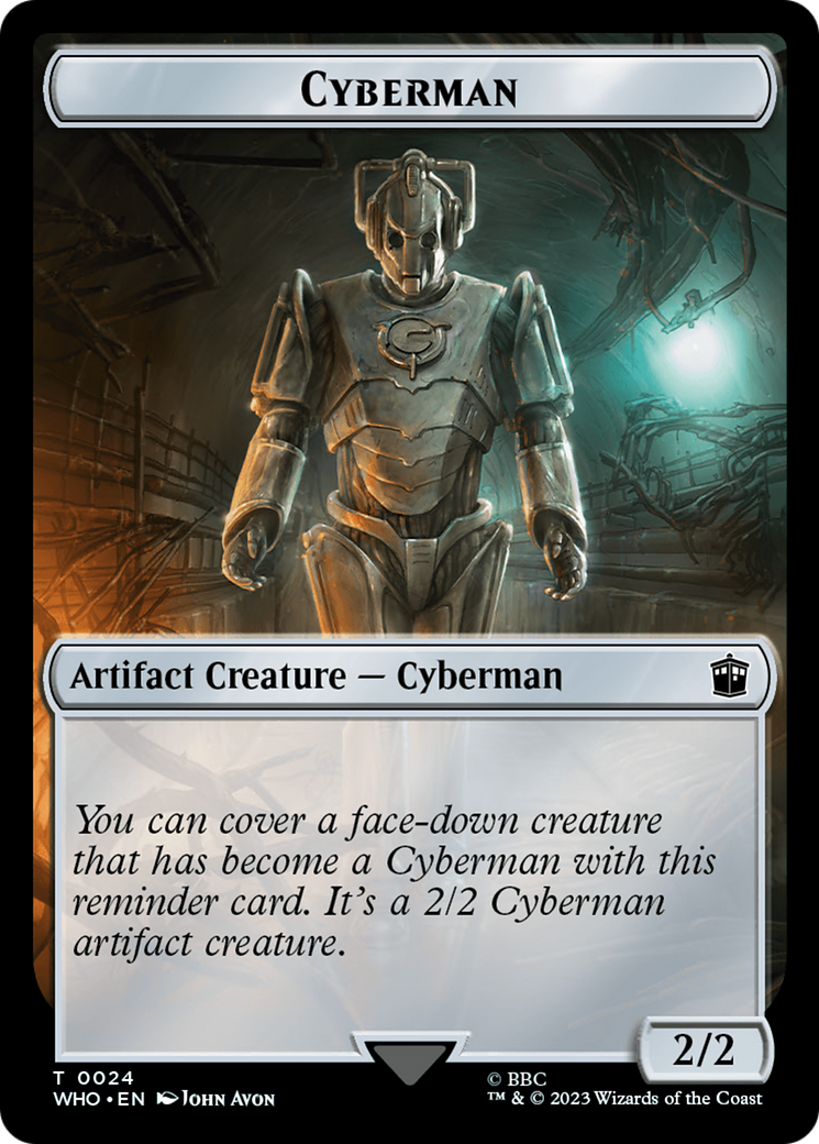 Copy // Cyberman Double-Sided Token [Doctor Who Tokens] | Mega City Incorporated