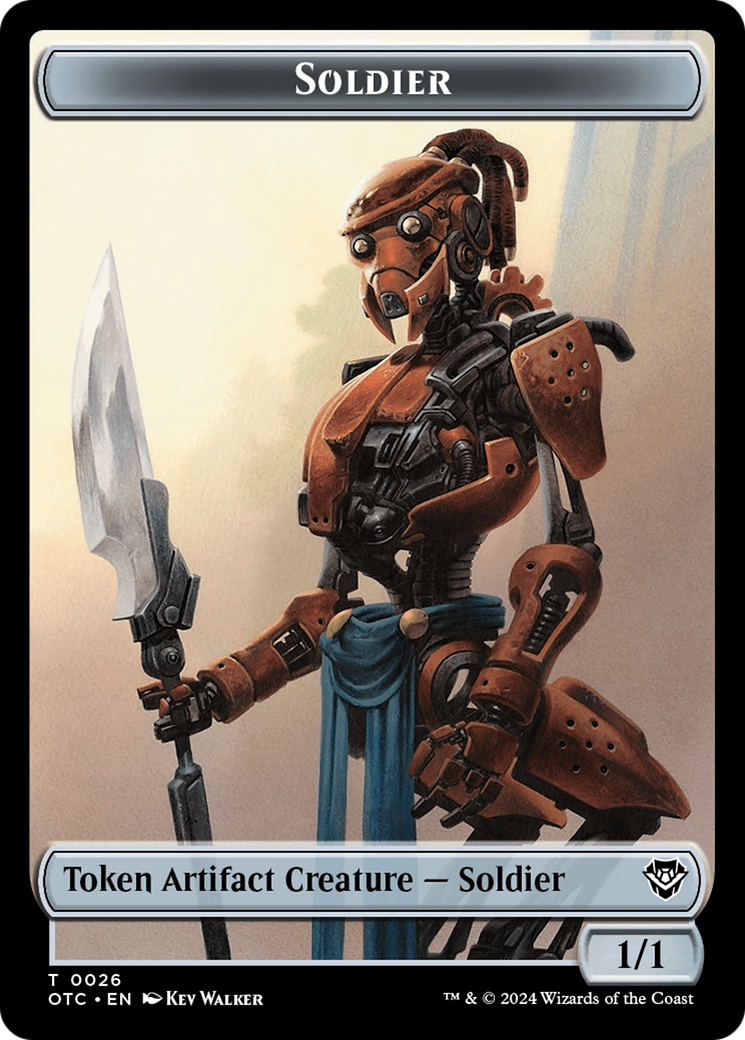 Elemental (0014) // Soldier (0026) Double-Sided Token [Outlaws of Thunder Junction Commander Tokens] | Mega City Incorporated