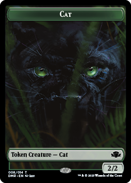 Zombie // Cat (008) Double-Sided Token [Dominaria Remastered Tokens] | Mega City Incorporated