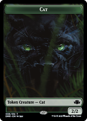 Goblin // Cat (008) Double-Sided Token [Dominaria Remastered Tokens] | Mega City Incorporated