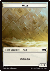 Wall // Spider Double-Sided Token [Tarkir: Dragonstorm Commander Tokens] | Mega City Incorporated