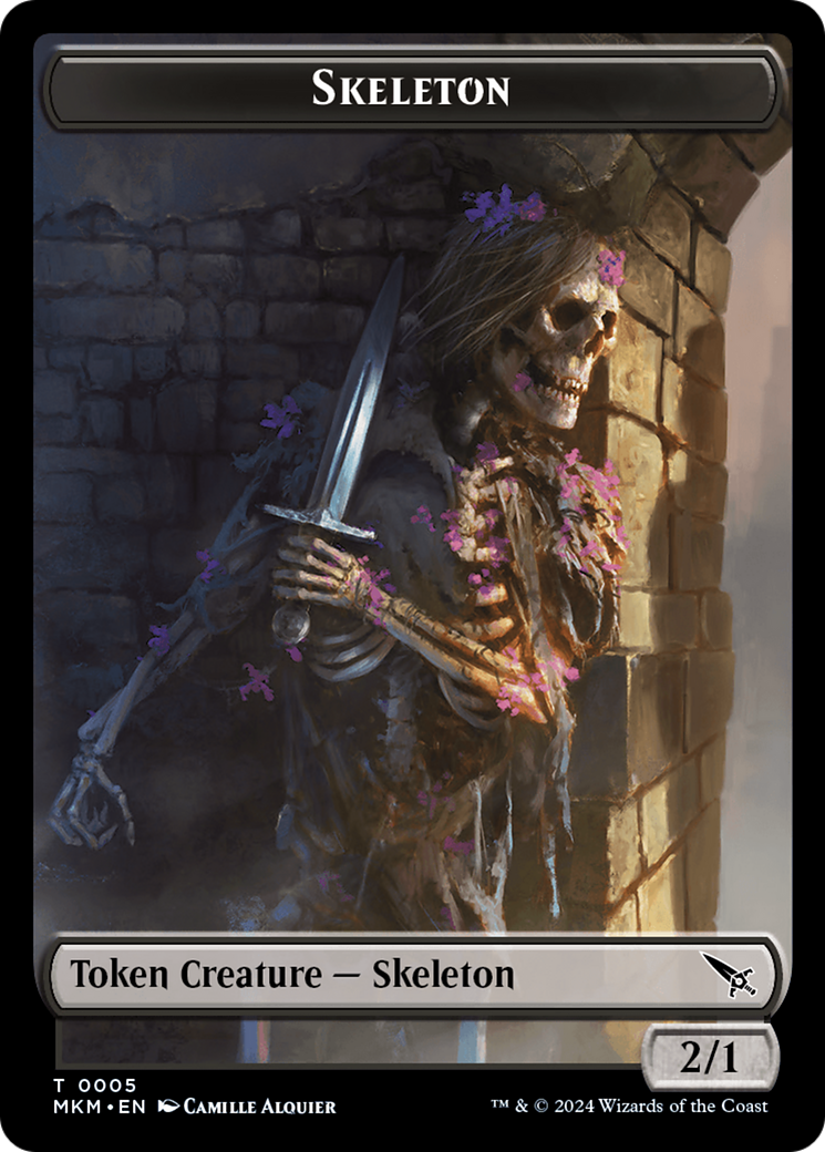 Detective // Skeleton Double-Sided Token [Murders at Karlov Manor Tokens] | Mega City Incorporated