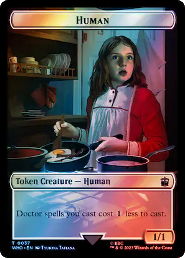 Human (0037) // Food (0059) Double-Sided Token (Surge Foil) [Doctor Who Tokens] | Mega City Incorporated