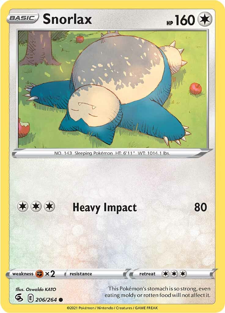 Snorlax (206/264) [Sword & Shield: Fusion Strike] | Mega City Incorporated