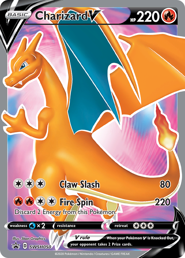 Charizard V (SWSH050) [Sword & Shield: Black Star Promos] | Mega City Incorporated