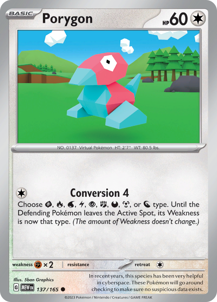 Porygon (137/165) [Scarlet & Violet 151] | Mega City Incorporated