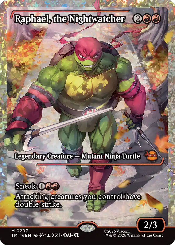 Raphael, the Nightwatcher (Showcase) (Fracture Foil) [Teenage Mutant Ninja Turtles] | Mega City Incorporated