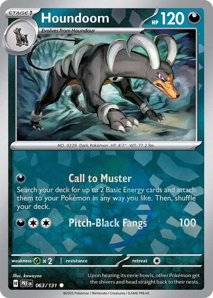Houndoom (063/131) (Poke Ball Pattern) [Scarlet & Violet: Prismatic Evolutions] | Mega City Incorporated