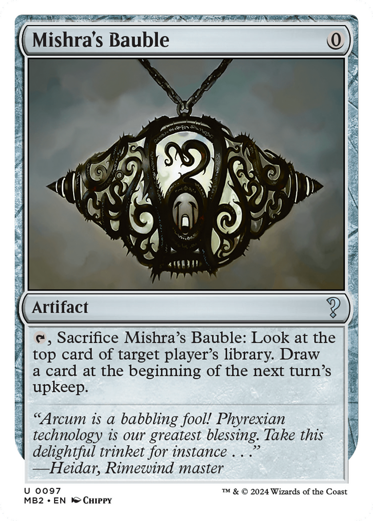 Mishra's Bauble (White Border) [Mystery Booster 2] | Mega City Incorporated