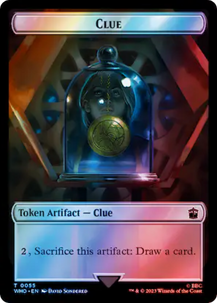 Copy // Clue (0055) Double-Sided Token (Surge Foil) [Doctor Who Tokens] | Mega City Incorporated