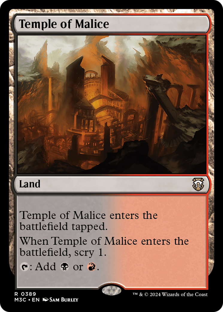 Temple of Malice (Ripple Foil) [Modern Horizons 3 Commander] | Mega City Incorporated