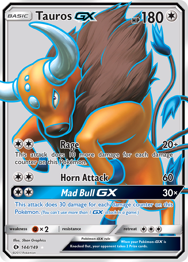 Tauros GX (144/149) [Sun & Moon: Base Set] | Mega City Incorporated