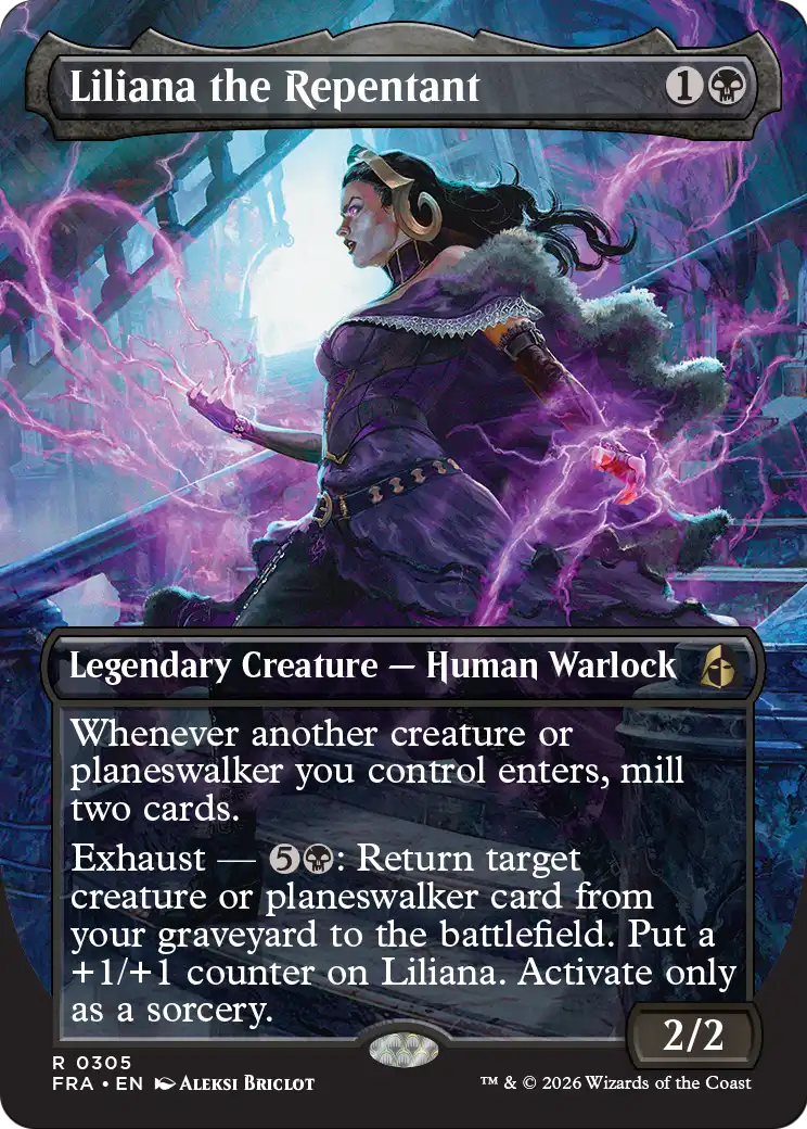 Liliana the Repentant (Borderless) [Reality Fracture] | Mega City Incorporated