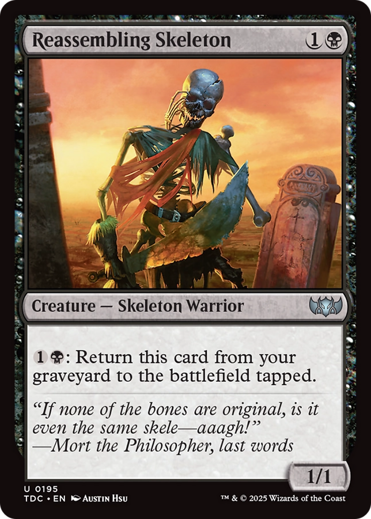 Reassembling Skeleton [Tarkir: Dragonstorm Commander] | Mega City Incorporated