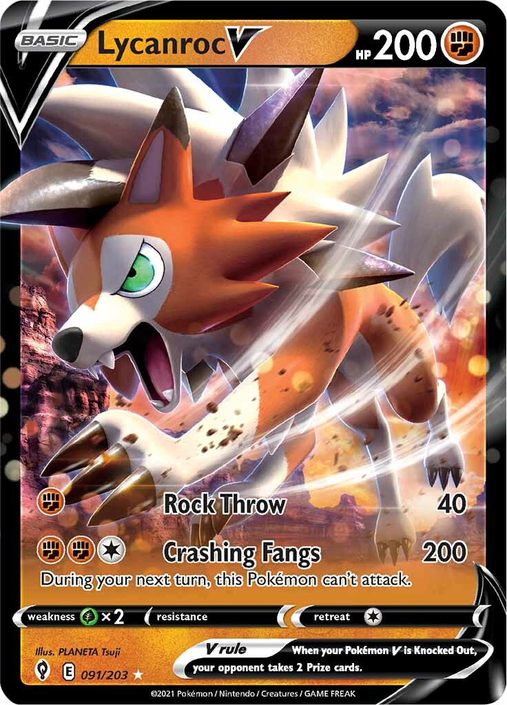 Lycanroc V (091/203) [Sword & Shield: Evolving Skies] | Mega City Incorporated