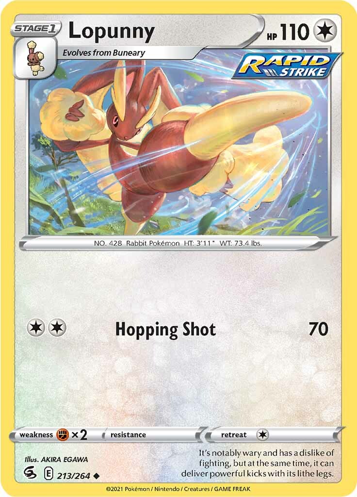 Lopunny (213/264) [Sword & Shield: Fusion Strike] | Mega City Incorporated