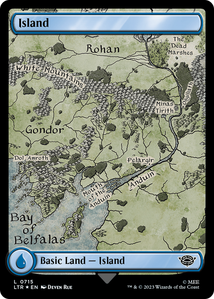 Island (0715) (Surge Foil) [The Lord of the Rings: Tales of Middle-Earth] | Mega City Incorporated