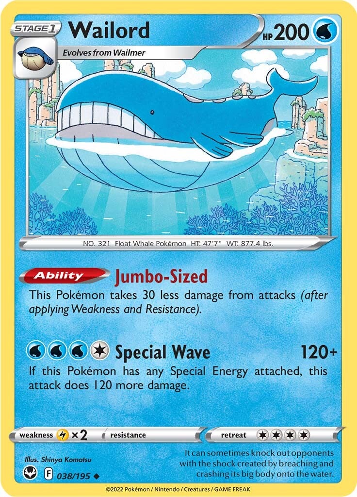 Wailord (038/195) [Sword & Shield: Silver Tempest] | Mega City Incorporated