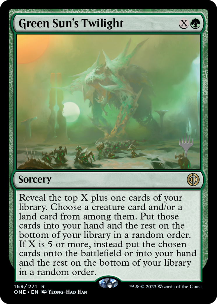 Green Sun's Twilight (Promo Pack) [Phyrexia: All Will Be One Promos] | Mega City Incorporated