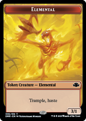 Zombie // Elemental Double-Sided Token [Dominaria Remastered Tokens] | Mega City Incorporated