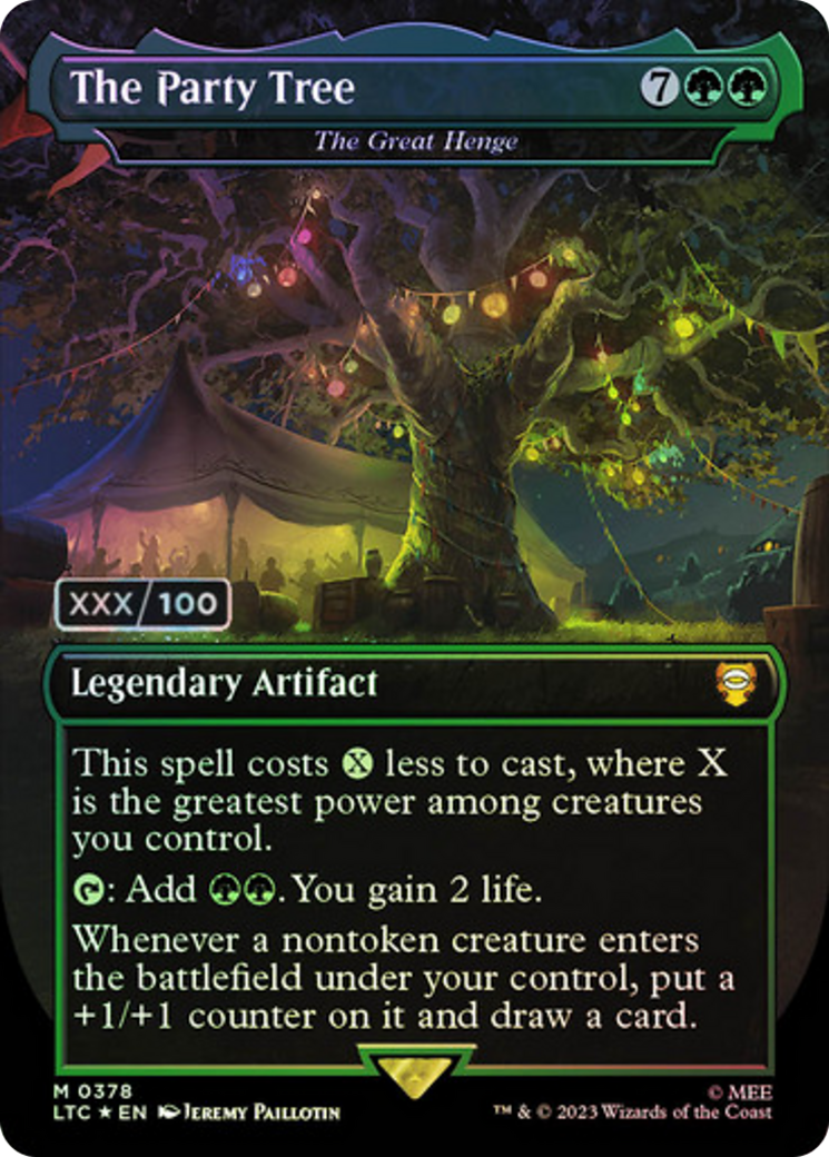 The Party Tree - The Great Henge (Borderless) (Serialized) [The Lord of the Rings: Tales of Middle-Earth Commander] | Mega City Incorporated