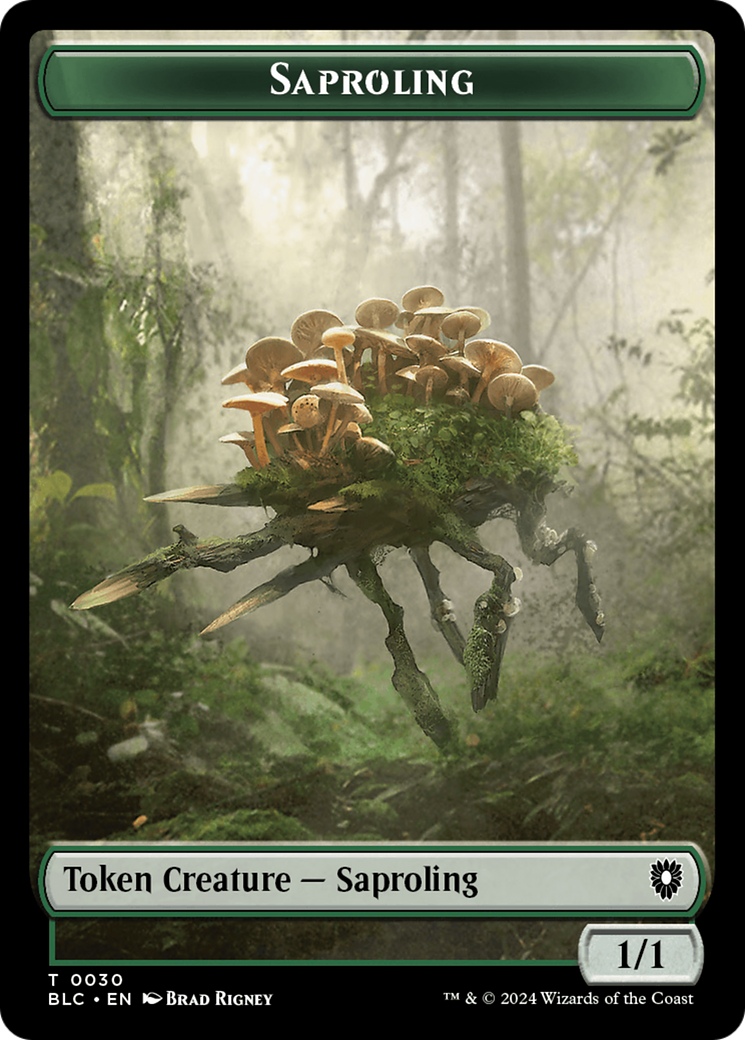 Saproling // Treasure Double-Sided Token [Bloomburrow Commander Tokens] | Mega City Incorporated