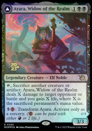 Ayara, Widow of the Realm // Ayara, Furnace Queen [March of the Machine Prerelease Promos] | Mega City Incorporated