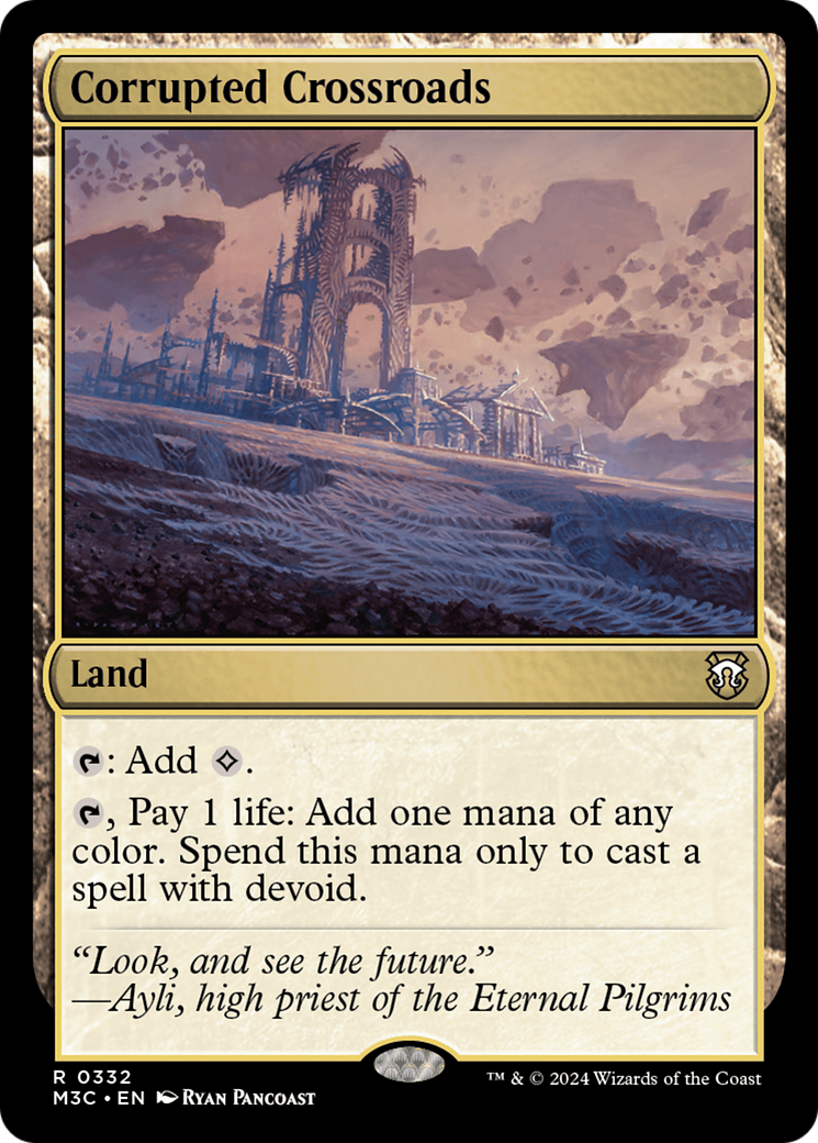 Corrupted Crossroads (Ripple Foil) [Modern Horizons 3 Commander] | Mega City Incorporated