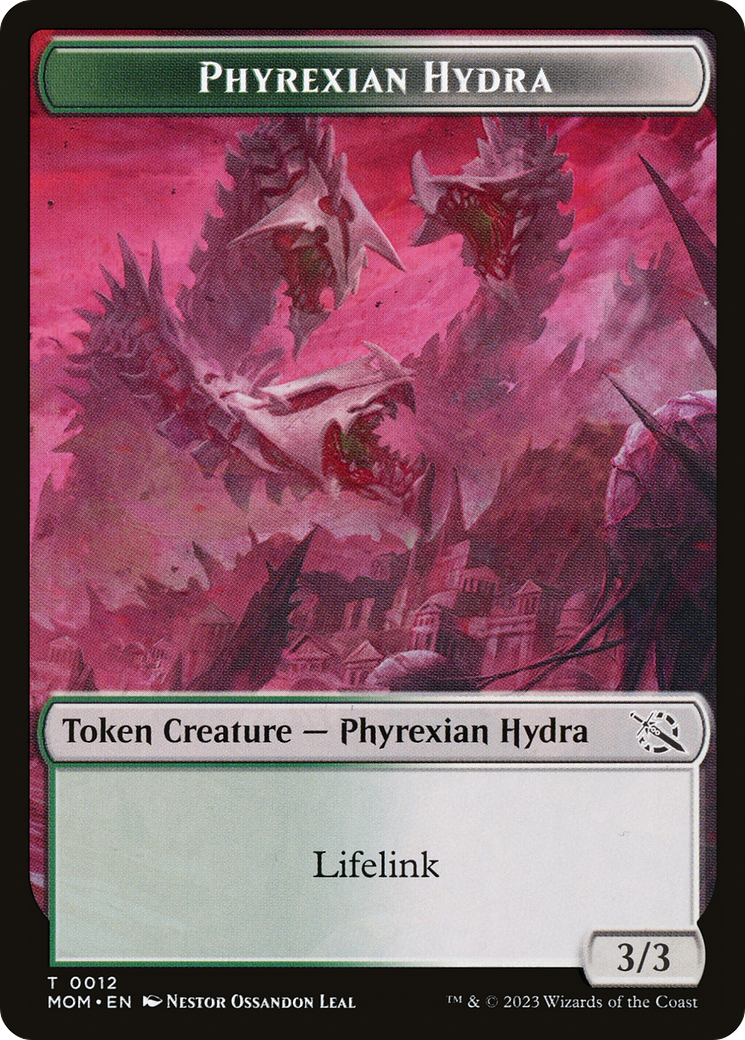 Warrior // Phyrexian Hydra (0012) Double-Sided Token [March of the Machine Tokens] | Mega City Incorporated