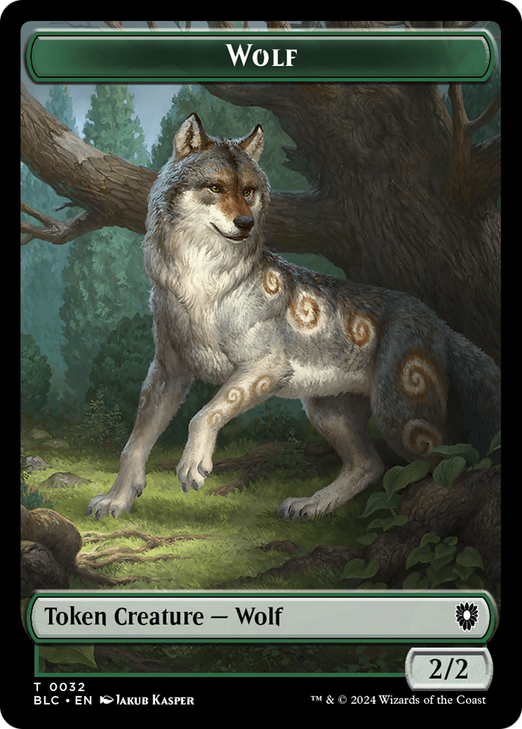 Goat // Wolf (032) Double-Sided Token [Bloomburrow Commander Tokens] | Mega City Incorporated