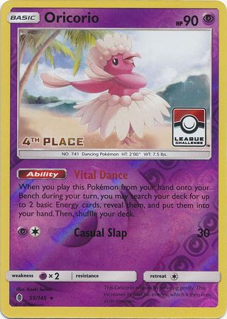 Oricorio (55/145) (League Promo 4th Place) [Sun & Moon: Guardians Rising] | Mega City Incorporated