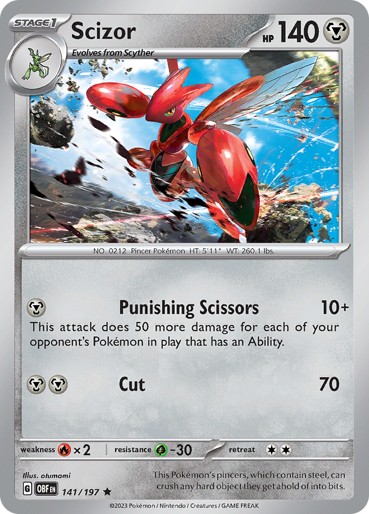 Scizor (141/197) [Scarlet & Violet: Obsidian Flames] | Mega City Incorporated